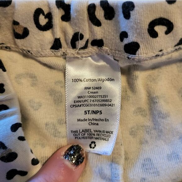 Wonder Nation white/tan cheetah print matching sleep set - Picture 7 of 10